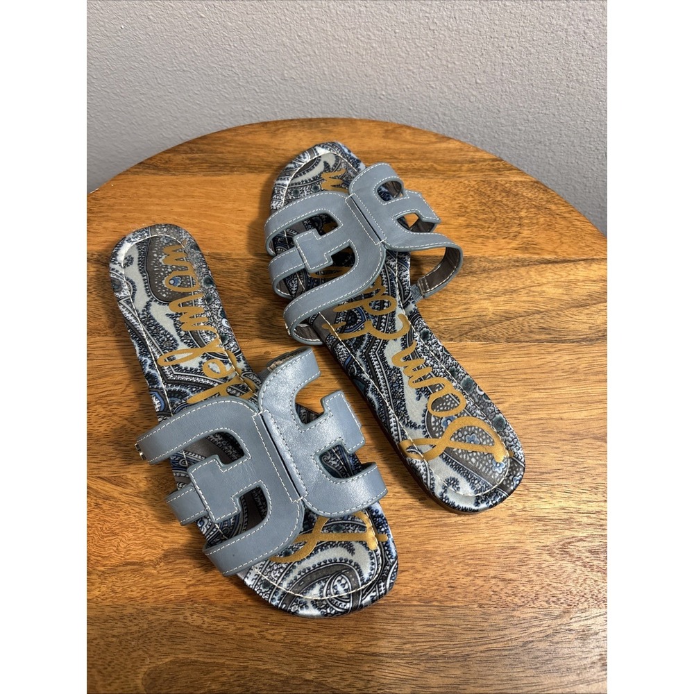 Sam Edelman Bay Blue Slide Sandal Shoe Women Size 9M